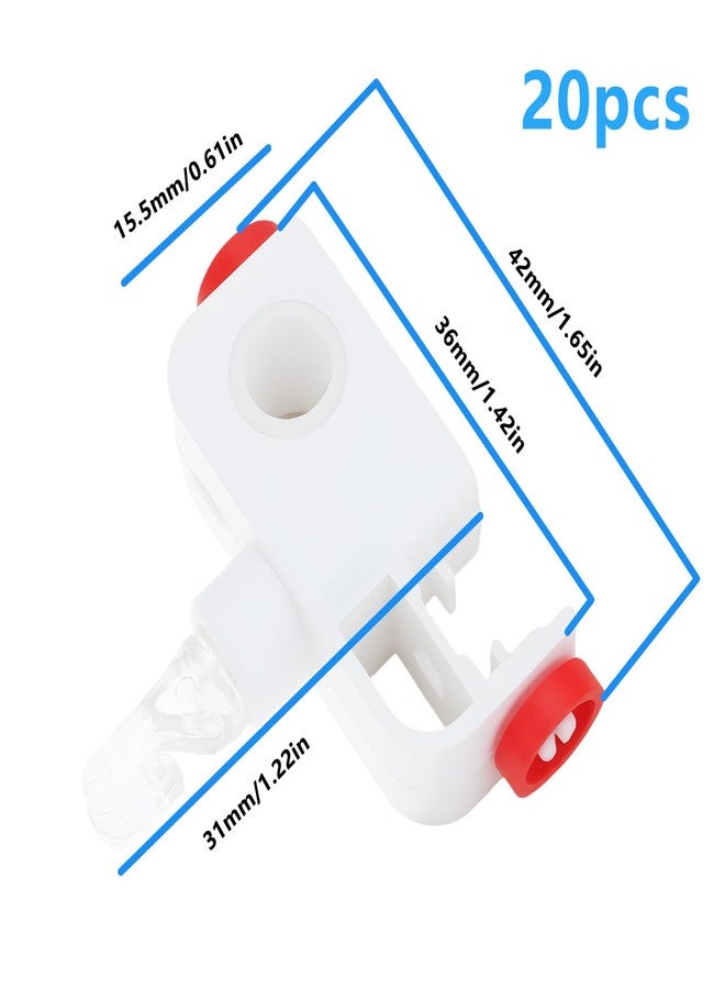 Briny River 20pcs 42x31mm Vertical Blind Carrier Hooks Runners for 5" 127mm Blinds - Image 5